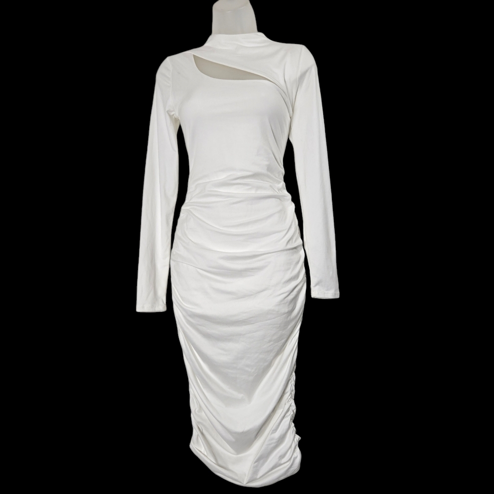 Spring Haze White Bodycon Dress